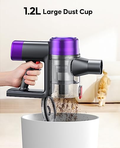 Cordless Vacuum Cleaner, 450W 33000pa Stick Vacuum Handheld Vacuum Household Vacuum Cleaner with Auto Mode Docking Station, 55 Mins Runtime for Carpet, Hard Floor, and Pet Hair