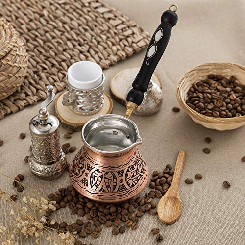 Turkish Coffee Maker 12 Oz Turkish Coffee Pot Briki Greek Arabic 4 persons Cezve Ibrik Brik Stovetop