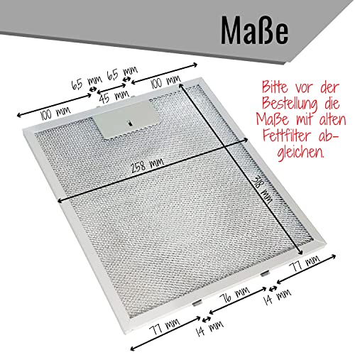 11.99 $ | Filtro de grasa metálico para campana extractora, 318 x 258 mm, (2 unidades)