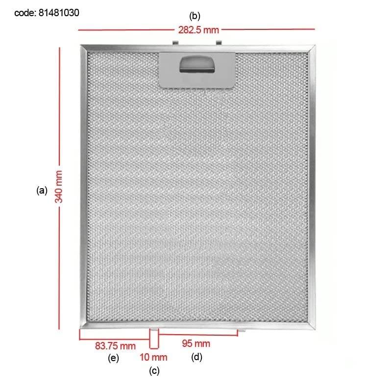 5.99 $ | 81481030 TEKA Dunstabzugshaubenfilter 340x282mm DY90, DP90, DH90