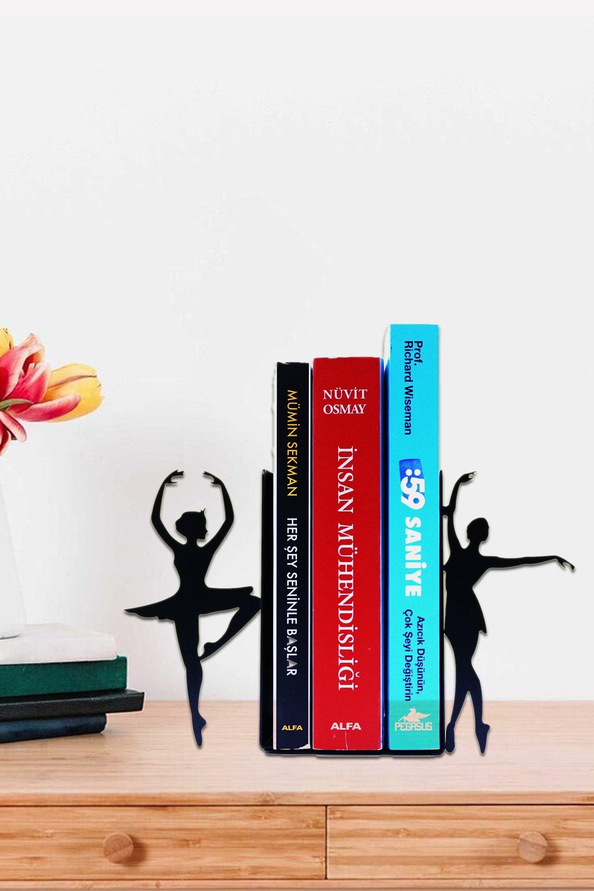 Figured Decorative Metal Book Holder, Book Support, Book Organizer, Gift Black cat, Bike, Elephant Ballerina, Giraffe, Reading