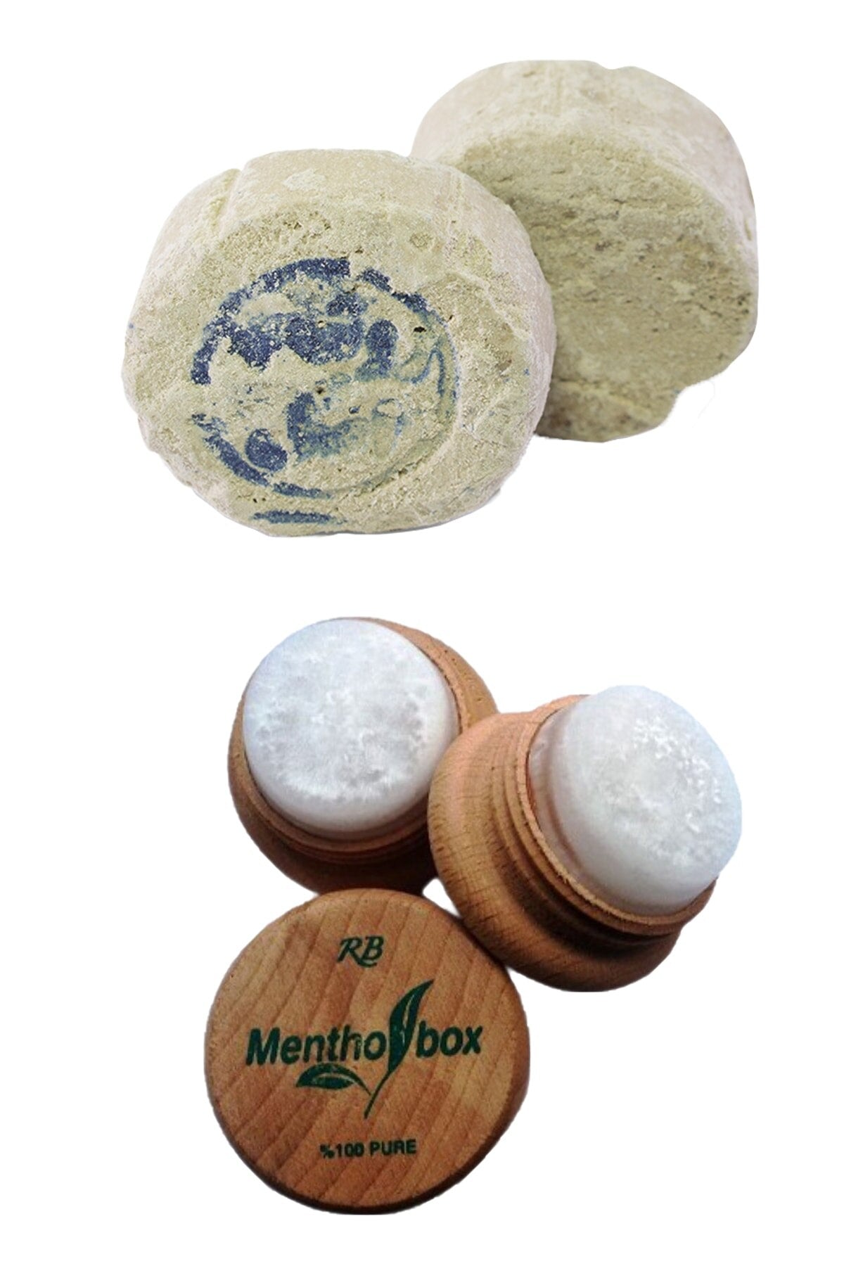 Menthol Stone for Migraine Relief, Head, Neck, Joint, Waist, Leg Pain - 100% Natural Spa Cream Stone, Rushur Massage Stone