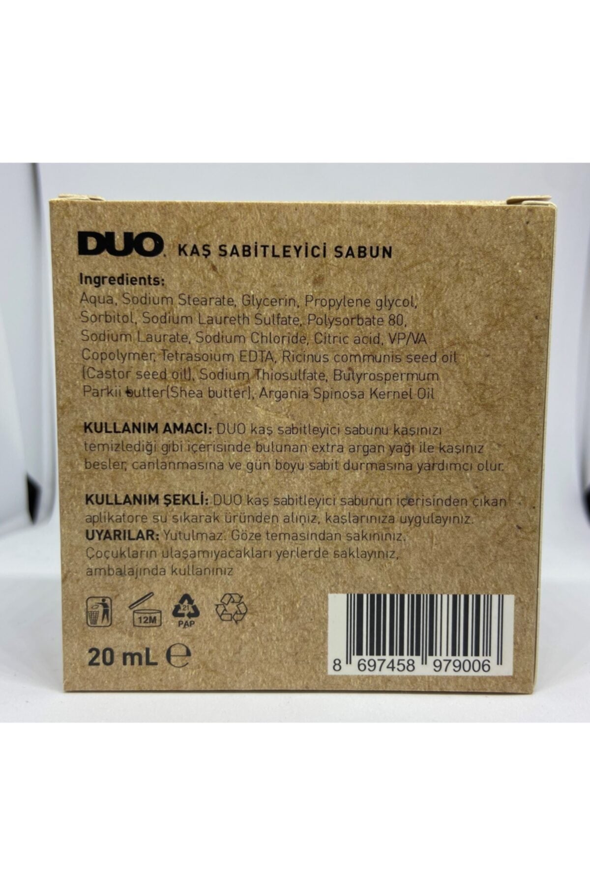 Duo Argan Oil-Infused Eyebrow Setting Soap: Long-lasting, Nourishing Brow Enhancer 20 ml