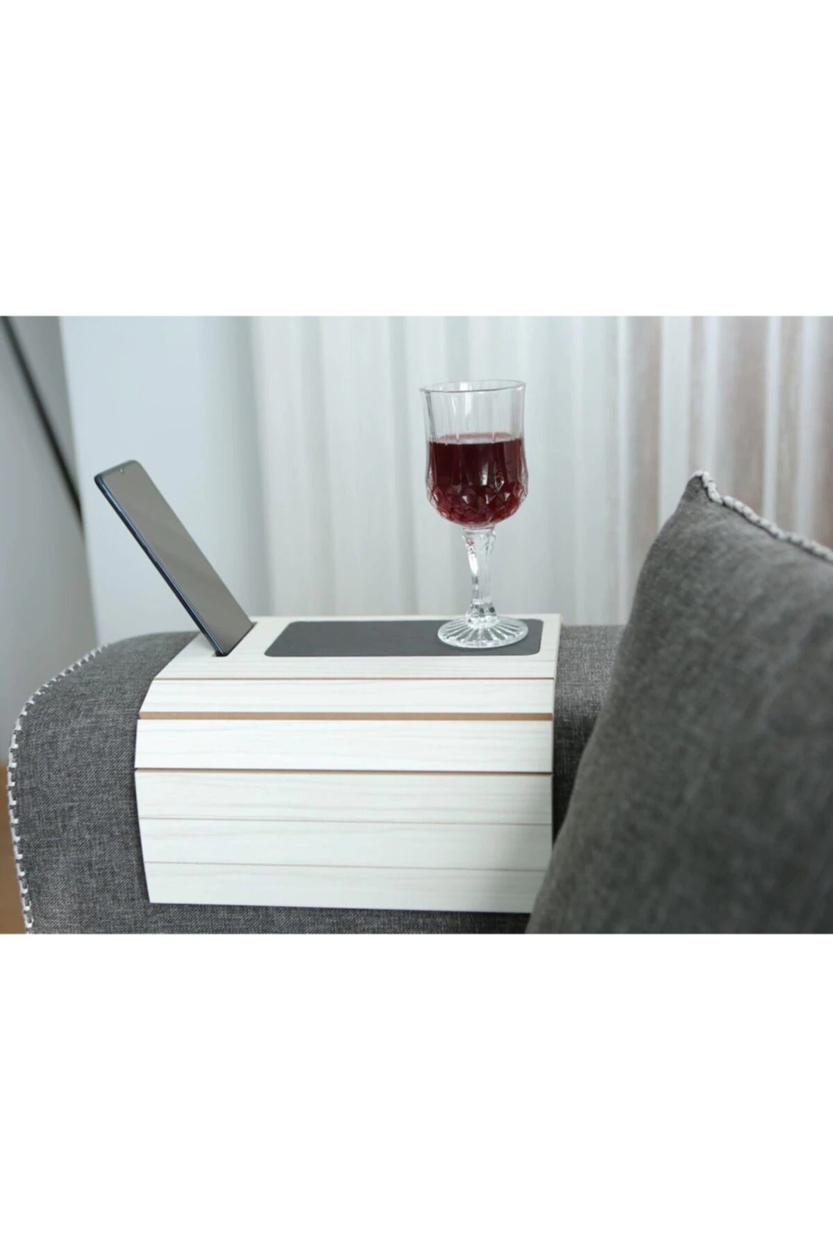 23 $ | Sofa Tray, Couch Table Tray, Based Phone Holder 50x27.8 cm White