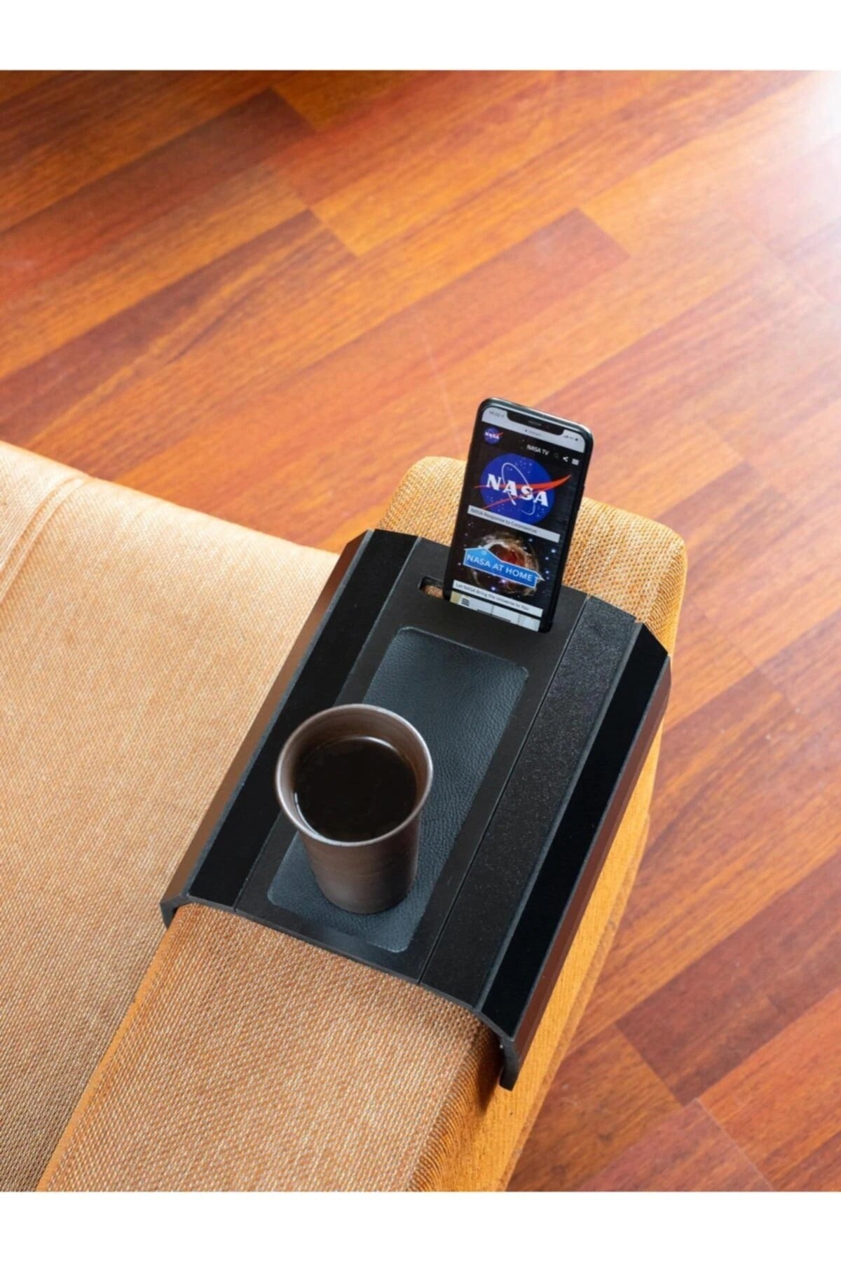 23 $ | Sofa Tray, Couch Table Tray, Based Phone Holder 50x27.8 cm Black